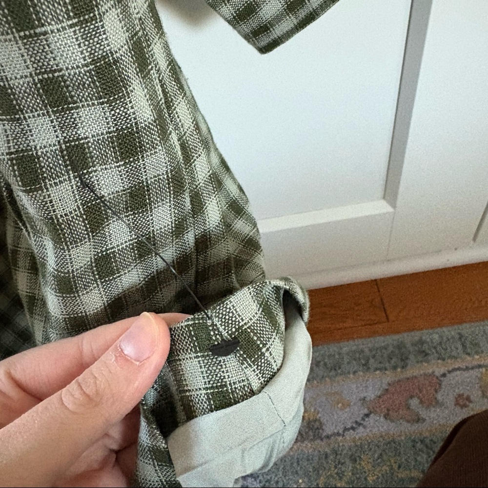 Reformation Irene Linen Jacket in Cactus Check Pattern NWT! - Picture 10 of 10